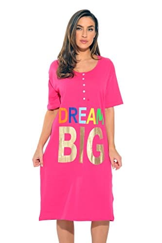 Just Love Oversized Short Sleeve Nightgown with Screen Print for Women