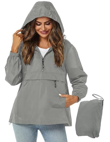 Avoogue Womens Waterproof Hooded Rain Jacket