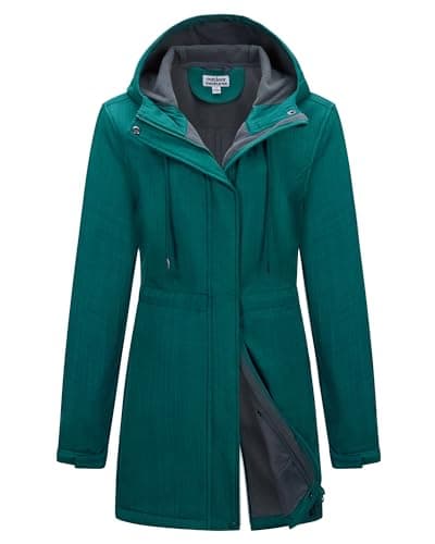 Outdoor Ventures Women's Lightweight Waterproof Fleece Lined Hooded Softshell Jacket