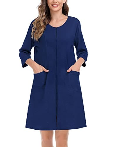 SWOMOG Women's Zip-Up Robe