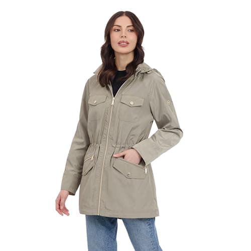 Michael Kors Women's Hooded Anorak Raincoat