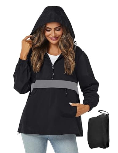 Avoogue Womens Waterproof Hooded Rain Jacket