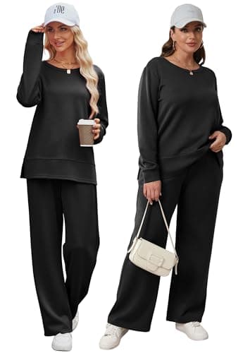 XIEERDUO Women's Wide Leg Tracksuit - Cozy Sweatpants for Fall Travel