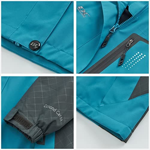 Diamond Candy Women's Lightweight Waterproof Rain Jacket with Hood