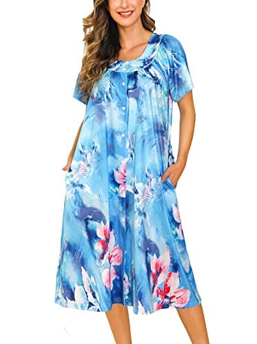 Yozly Short Sleeve House Dress for Women