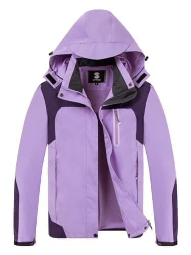 SaphiRose Women's Lightweight Waterproof Raincoat with Removable Hood