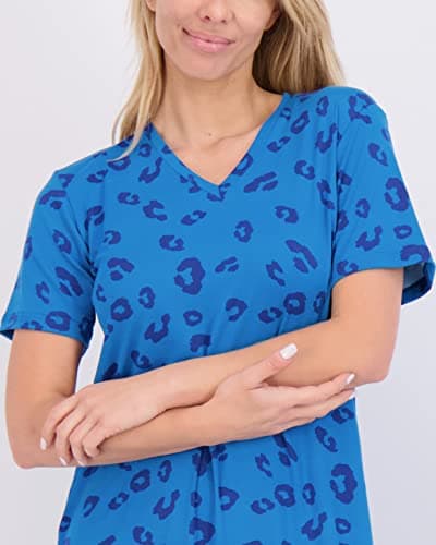 Real Essentials 3 Pack Women's Plus Size Soft Maxi Nightshirt