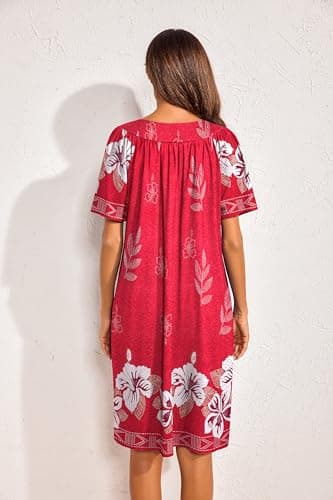 Ekouaer Women's Floral Print Mumu Dress