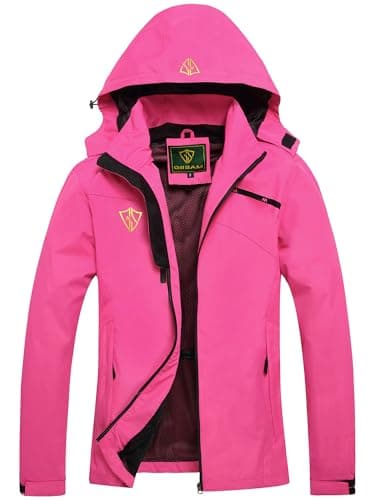 GIISAM Women's Lightweight Waterproof Rain Jacket with Hood