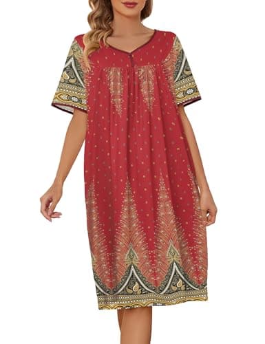 Moo Moos Floral Nightgowns for Women with Pockets