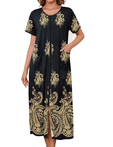 Bloggerlove Zipper Front Robes for Women