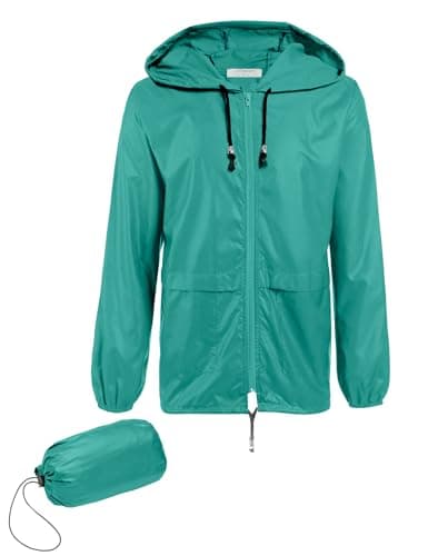 COOFANDY Men's Lightweight Packable Rain Jacket with Hood