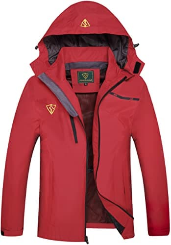 GIISAM Women's Lightweight Waterproof Rain Jacket with Hood