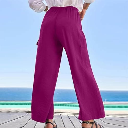Women's High Waist Wide Leg Beach Boho Pants