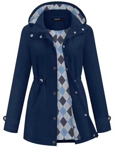 Avoogue Women's Lightweight Hooded Waterproof Raincoat for Hiking and Travel