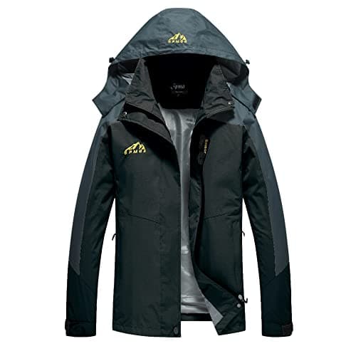 Spmor Women's Waterproof Windproof Hooded Rain Jacket