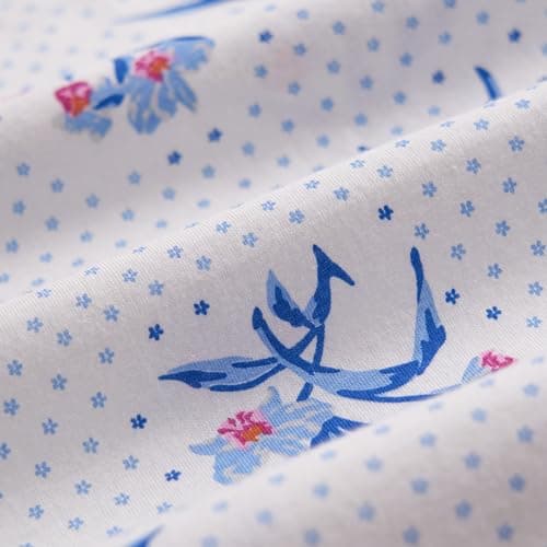 Soft Cotton Comfortable Women's Long-Sleeve Nightgowns by Keyocean