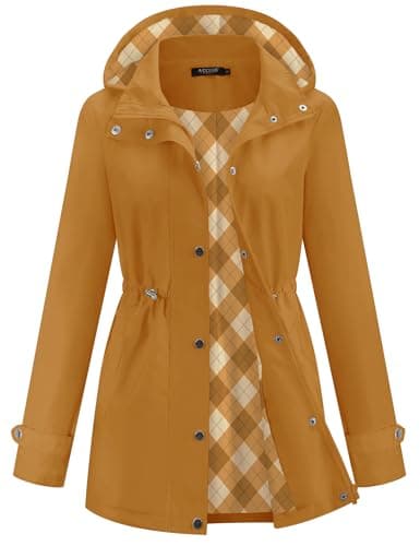 Avoogue Women's Lightweight Hooded Waterproof Raincoat for Hiking and Travel