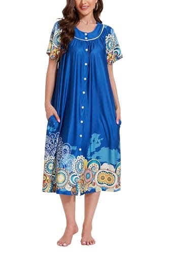 Yozly Short Sleeve House Dress for Women