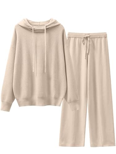 ANRABESS Women's 2 Piece Fall Lounge Sweatsuit Sweater Sets