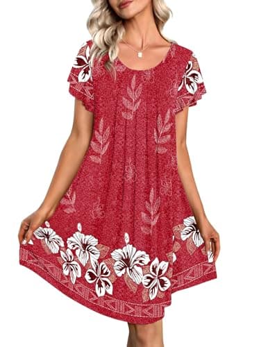 Ekouaer Soft Sleepwear Nightgown for Women
| Ekouaer Pleated Sleep Shirt S-3XL
| Ekouaer Short Sleeve Sleep Dress for Women S-3XL