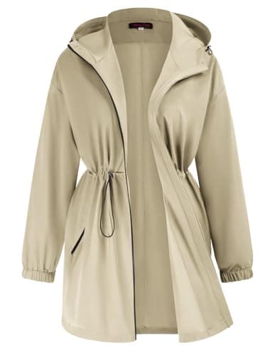 Hanna Nikole Women's Plus Size Long Hooded Raincoat