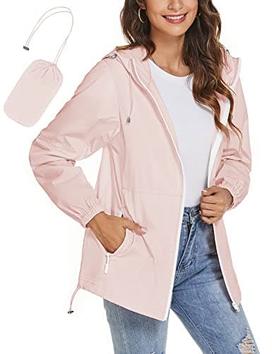 TCOT Women's Lightweight Waterproof Windbreaker Rain Jacket