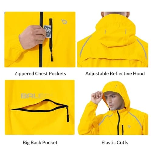 Baleaf Men's Waterproof Windbreaker Jacket for Running & Hiking