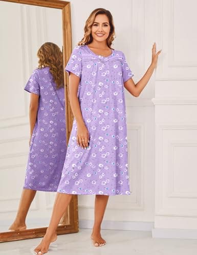 Bloggerlove Soft 100% Cotton Women's Nightgowns - Comfy Sleepwear for Comfortable Sleep
| Bloggerlove Women's Soft Cotton Nightgowns - Short/Long Sleeve Sleepwear for Relaxing Nights
| Bloggerlove Women's Nightgowns - 100% Cotton Comfy Sleepwear in