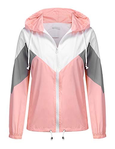 SoTeer Women's Lightweight Waterproof Hooded Raincoat