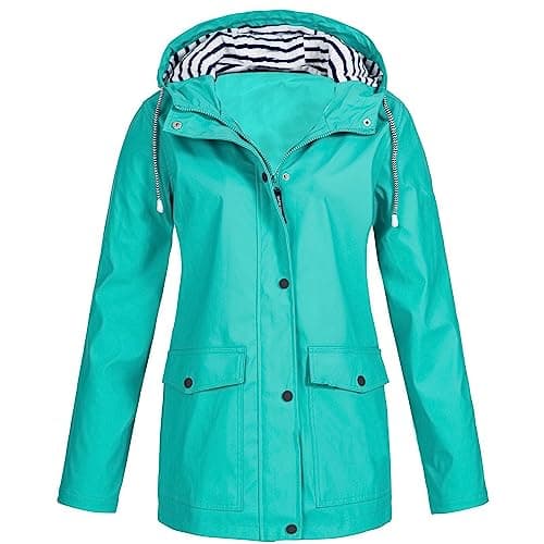 Fartey Women's Lightweight Waterproof Rain Jacket