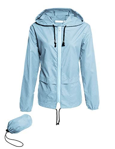 Avoogue Plus Size Waterproof Hooded Raincoat for Women
