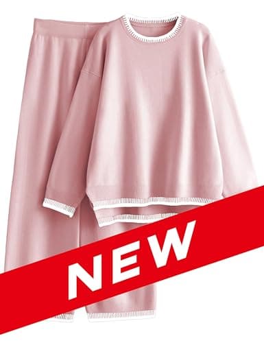 Women's Knit Sweater and Wide Leg Pants Set