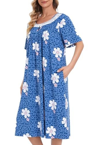 COSUNIONY Soft Cotton Nightgowns for Women with Pockets