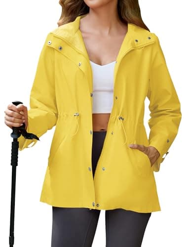 Avoogue Women's Lightweight Hooded Waterproof Raincoat for Hiking and Travel