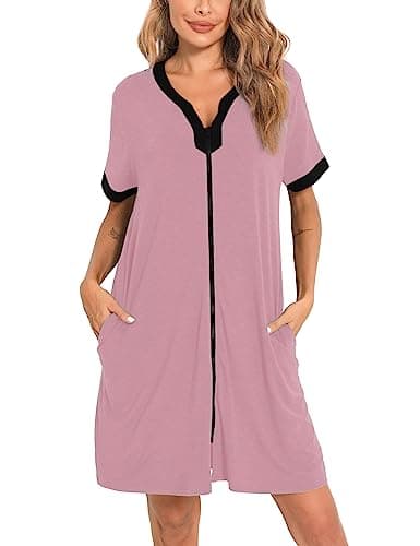 Women's Zipper Front House Coat
