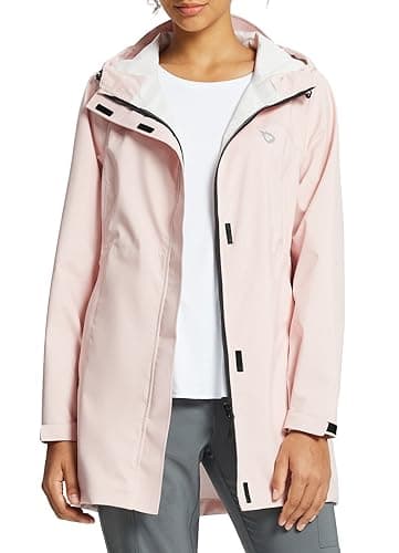 Baleaf Women's Lightweight Waterproof Raincoat with Hood for Travel Outdoor