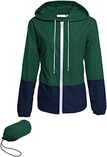 Avoogue Women's Lightweight Waterproof Hooded Raincoat