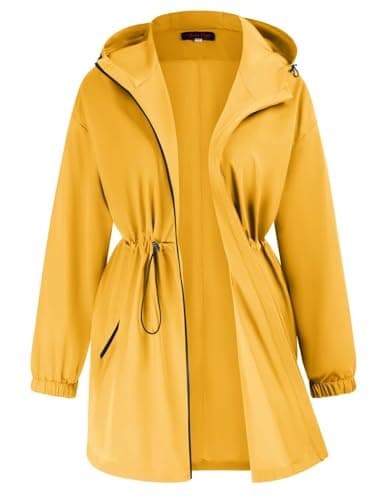 Hanna Nikole Women's Plus Size Long Hooded Raincoat