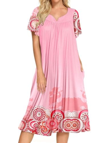 Bloggerlove House Dresses for Women Short Sleeve with Pockets Patio Dress S-XXL  
Bloggerlove House Dresses for Women Mumu Duster Short Sleeve Patio Dress S-XXL  
Bloggerlove House Dresses for Women Short Sleeve with Pockets S-XXL