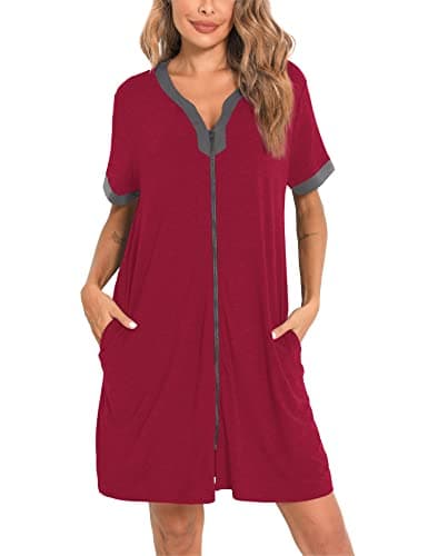 Women's Zipper Front House Coat