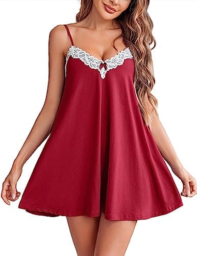 Elegant Lace Nightgown | Sexy Spaghetti Strap Cami Sleepwear