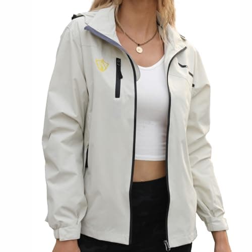 GIISAM Women's Lightweight Waterproof Rain Jacket with Hood