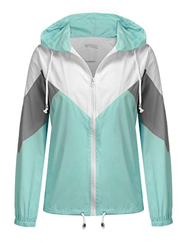 SoTeer Women's Lightweight Waterproof Hooded Raincoat