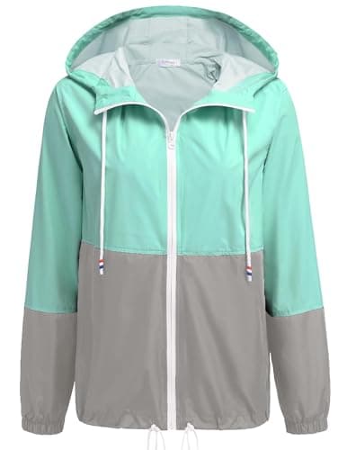 SoTeer Women's Waterproof Hooded Raincoat S-XXXL