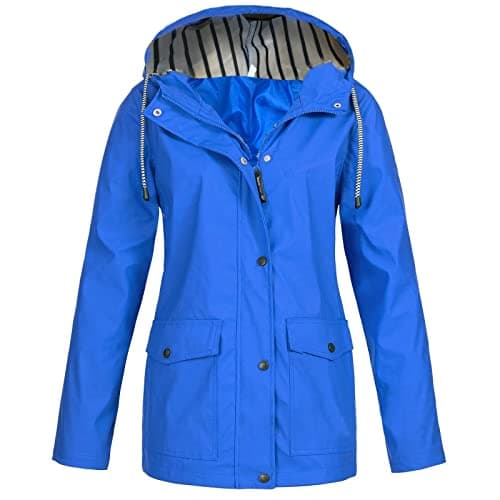 Fartey Women's Lightweight Waterproof Rain Jacket