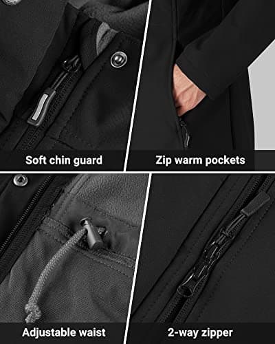 Outdoor Ventures Women's Lightweight Waterproof Fleece Lined Hooded Softshell Jacket