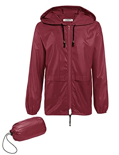 COOFANDY Men's Lightweight Packable Rain Jacket with Hood