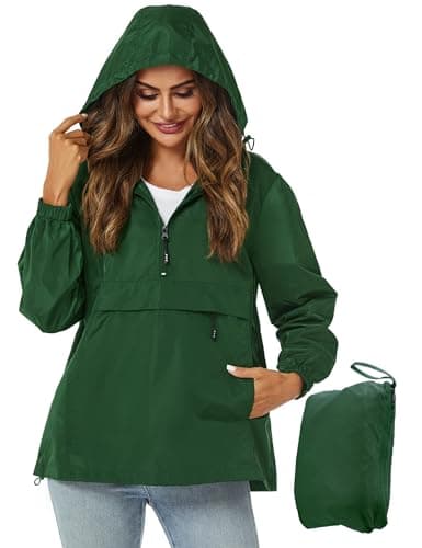 Avoogue Womens Waterproof Hooded Rain Jacket