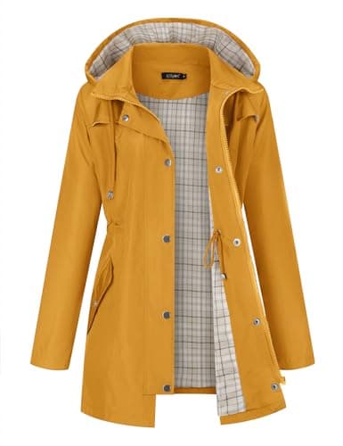 Women's Waterproof Outdoor Hiking Raincoat Lined Lightweight Hoodie